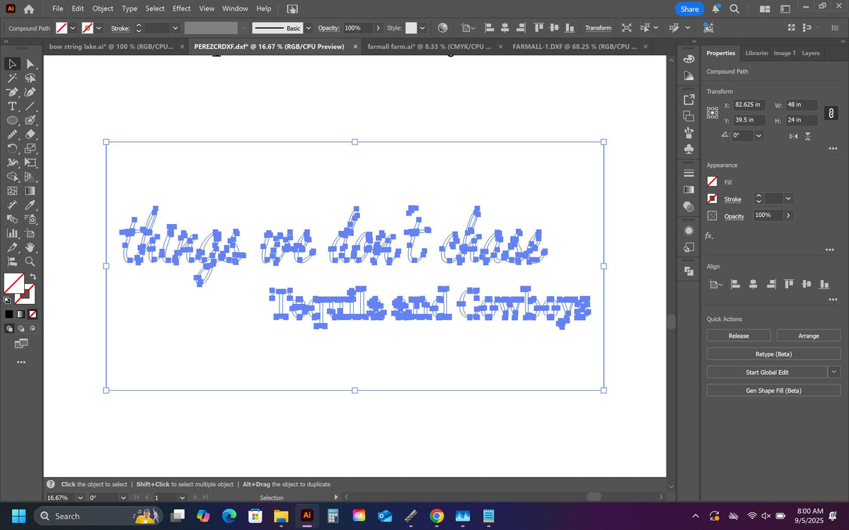 Tequila and Cowboys Quote Sign vector paths in design software (photo 5)