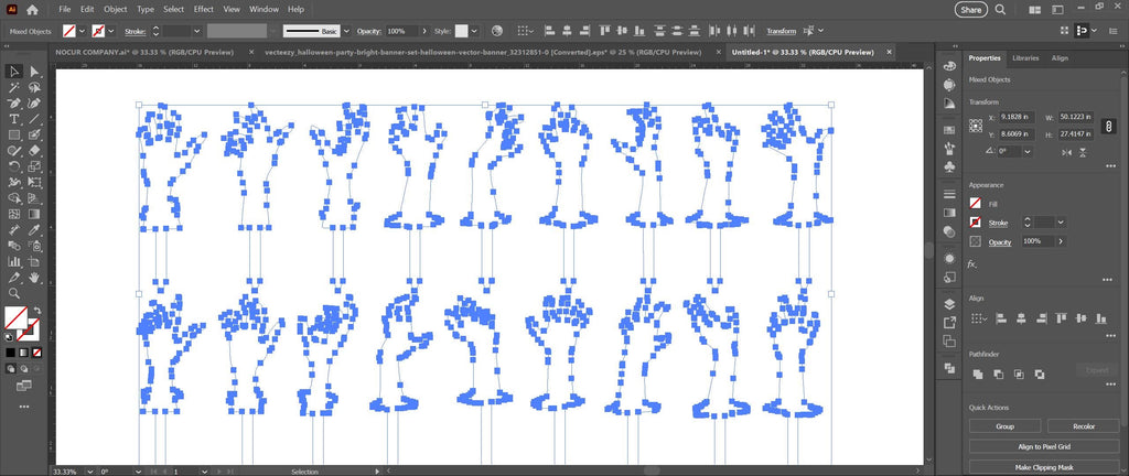 Skeleton Hand Halloween Yard Stake vector paths in design software (photo 5)