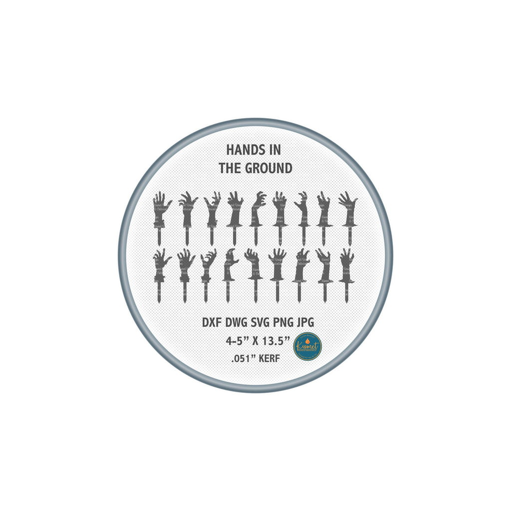 Skeleton Hand Halloween Yard Stake DXF/SVG design preview with file details (photo 3)