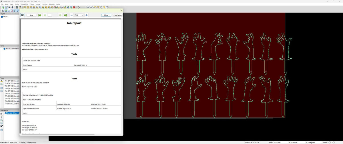 Skeleton Hand Halloween Yard Stake vector paths in design software (photo 8)
