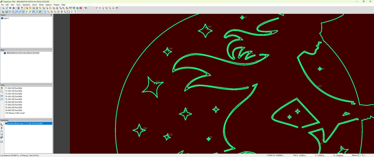 Halloween Witch on Broomstick vector paths in design software (photo 5)