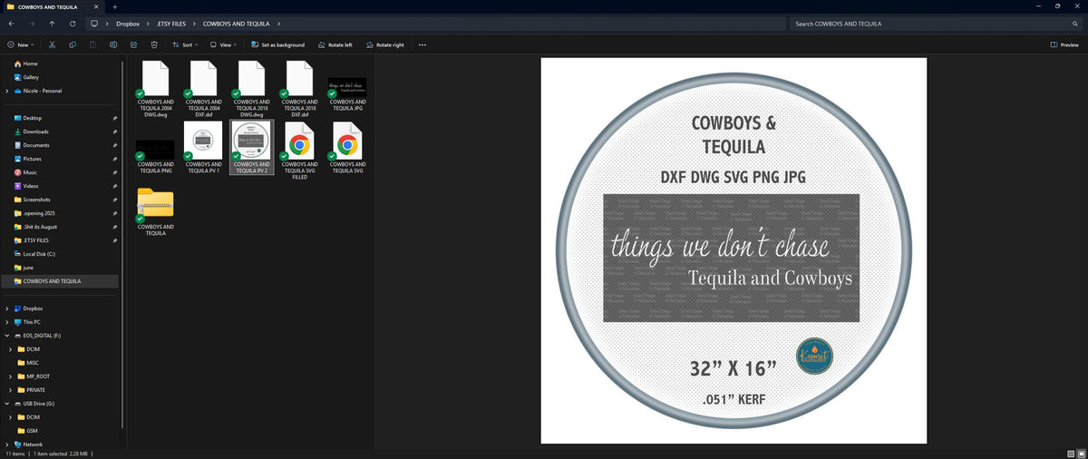 Tequila and Cowboys Quote Sign vector paths in design software