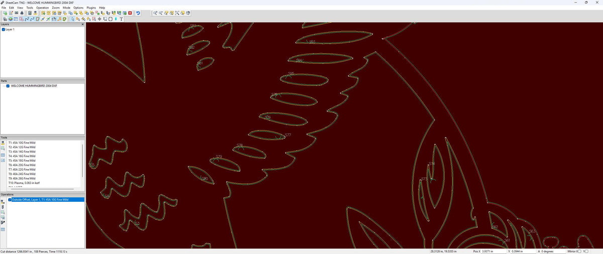 Hummingbird and Lilies Welcome Sign vector paths in design software (photo 5)