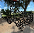 Texas Flowers State Sign finished metal example
