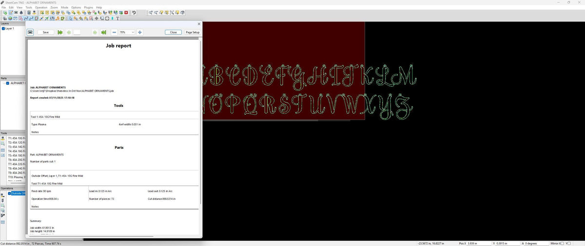 A–Z Initial Christmas Ornaments vector paths in design software (photo 5)