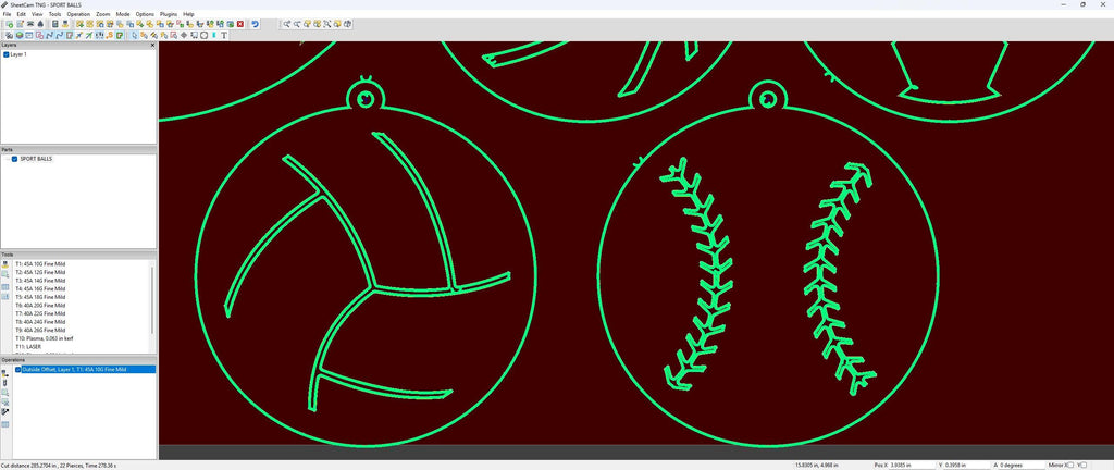 Five Sports Ball Ornaments vector paths in design software (photo 5)