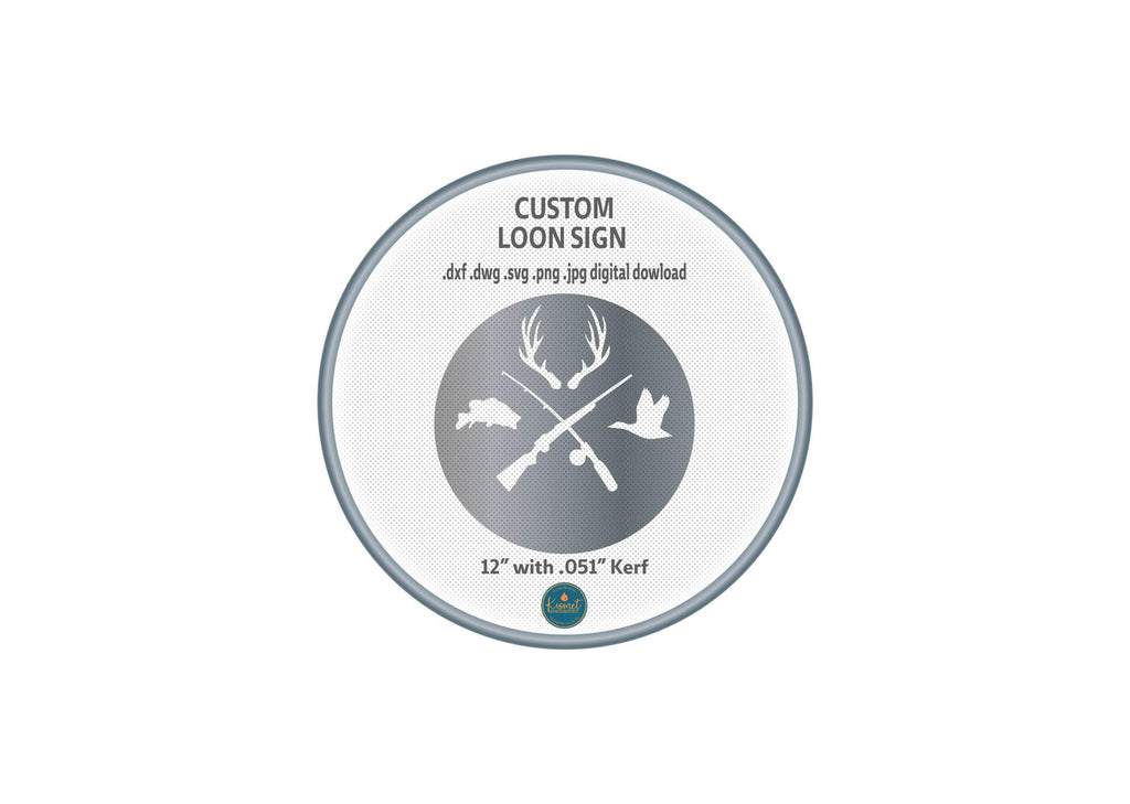 Fish Hunting Sign DXF/SVG design preview with file details (photo 10)