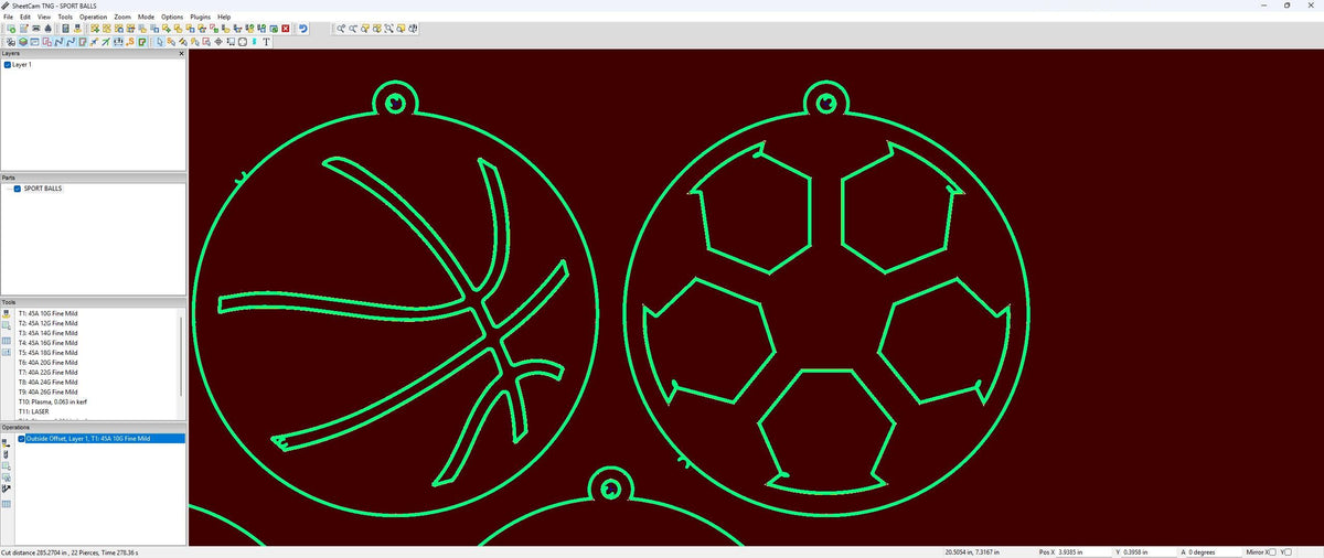 Five Sports Ball Ornaments vector paths in design software (photo 6)