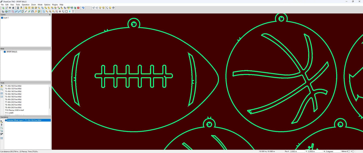 Five Sports Ball Ornaments vector paths in design software (photo 7)