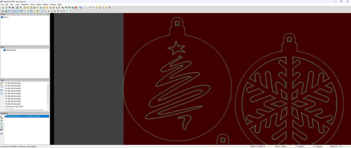 Six Christmas Ornament Designs vector paths in design software (photo 8)