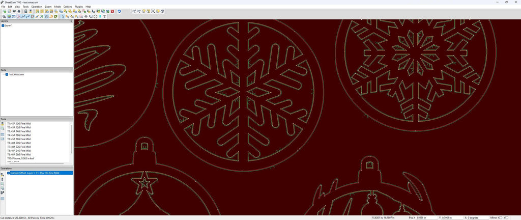 Six Christmas Ornament Designs vector paths in design software (photo 9)