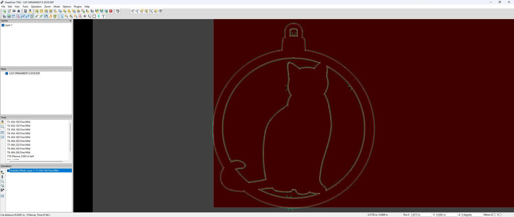 Six Cat Christmas Ornaments vector paths in design software (photo 10)