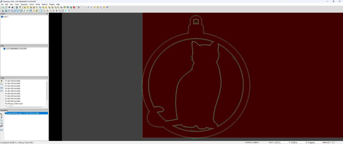 Six Cat Christmas Ornaments vector paths in design software (photo 10)
