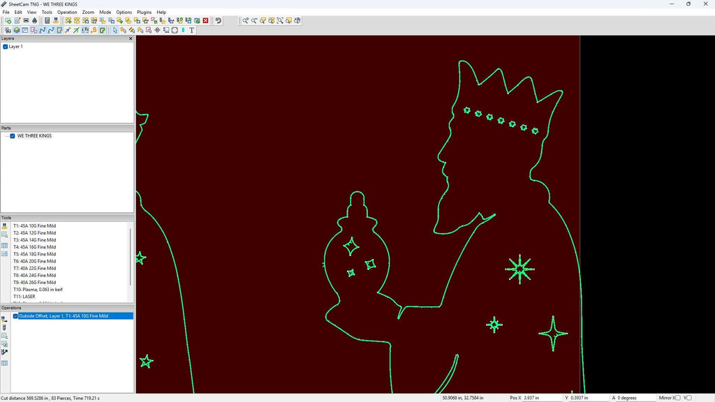 Three Wise Men Nativity vector paths in design software (photo 10)