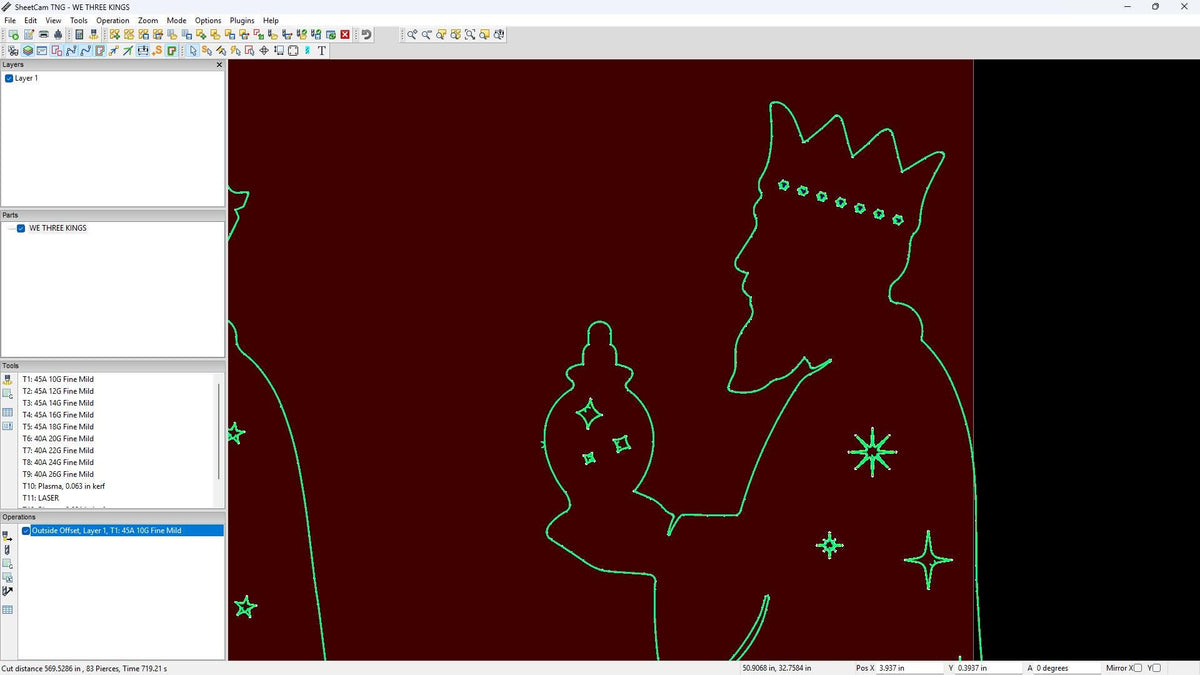 Three Wise Men Nativity vector paths in design software (photo 10)