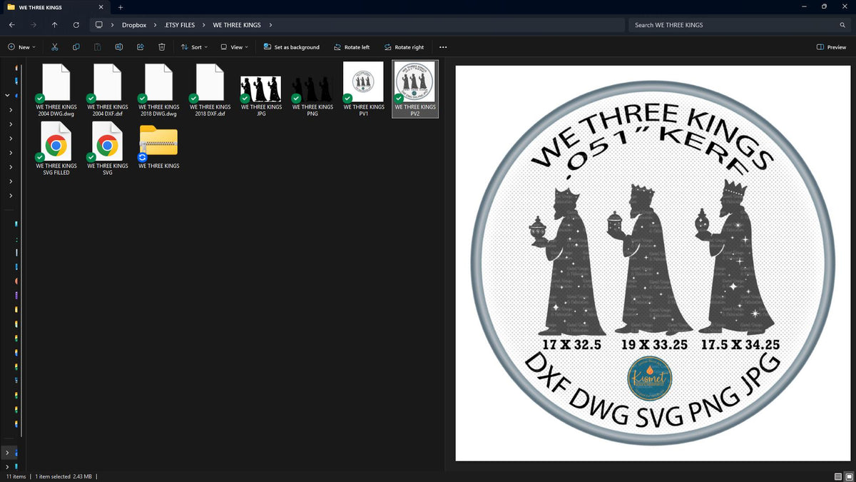 Three Wise Men Nativity vector paths in design software