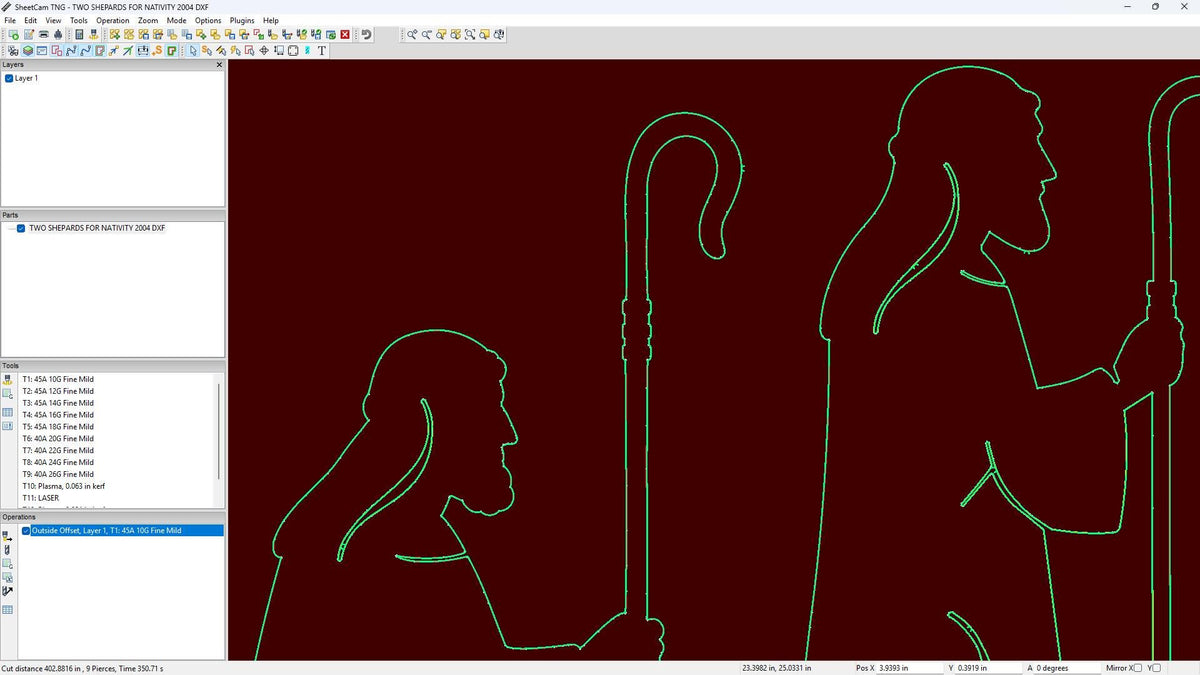 Two Nativity Shepherds vector paths in design software (photo 6)