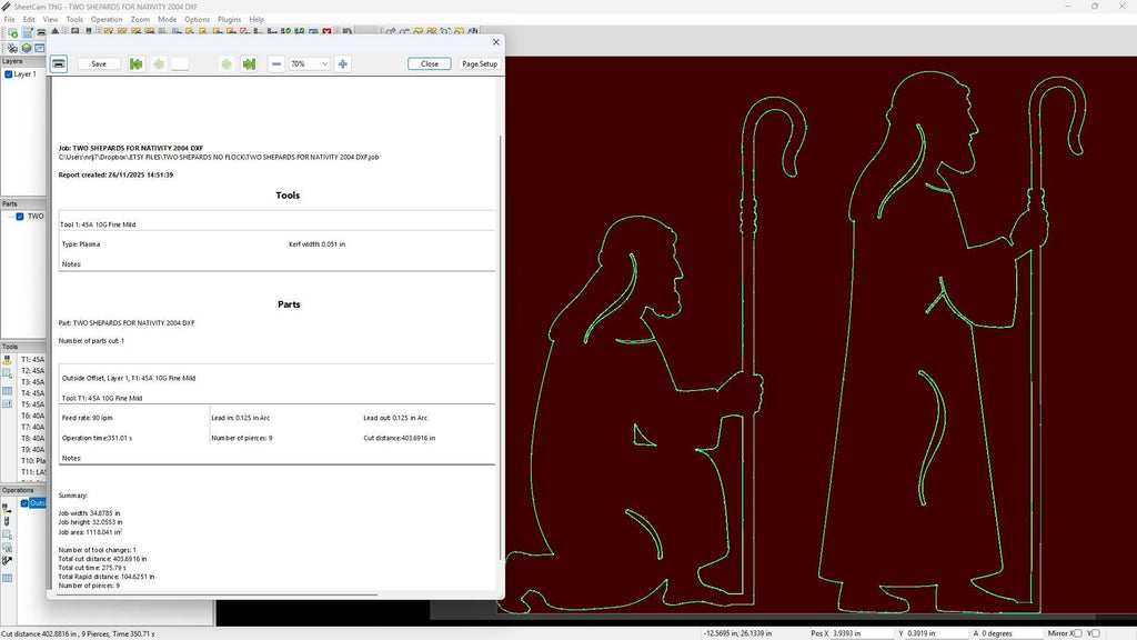 Two Nativity Shepherds vector paths in design software (photo 4)