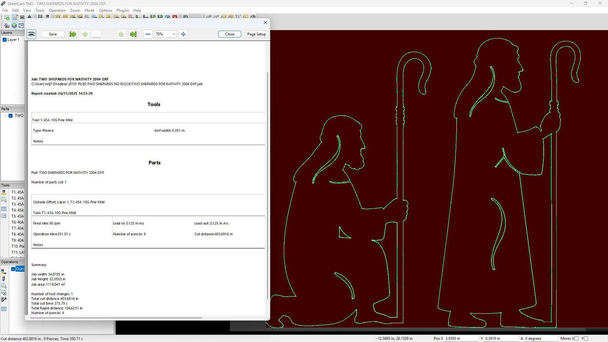 Two Nativity Shepherds vector paths in design software (photo 4)