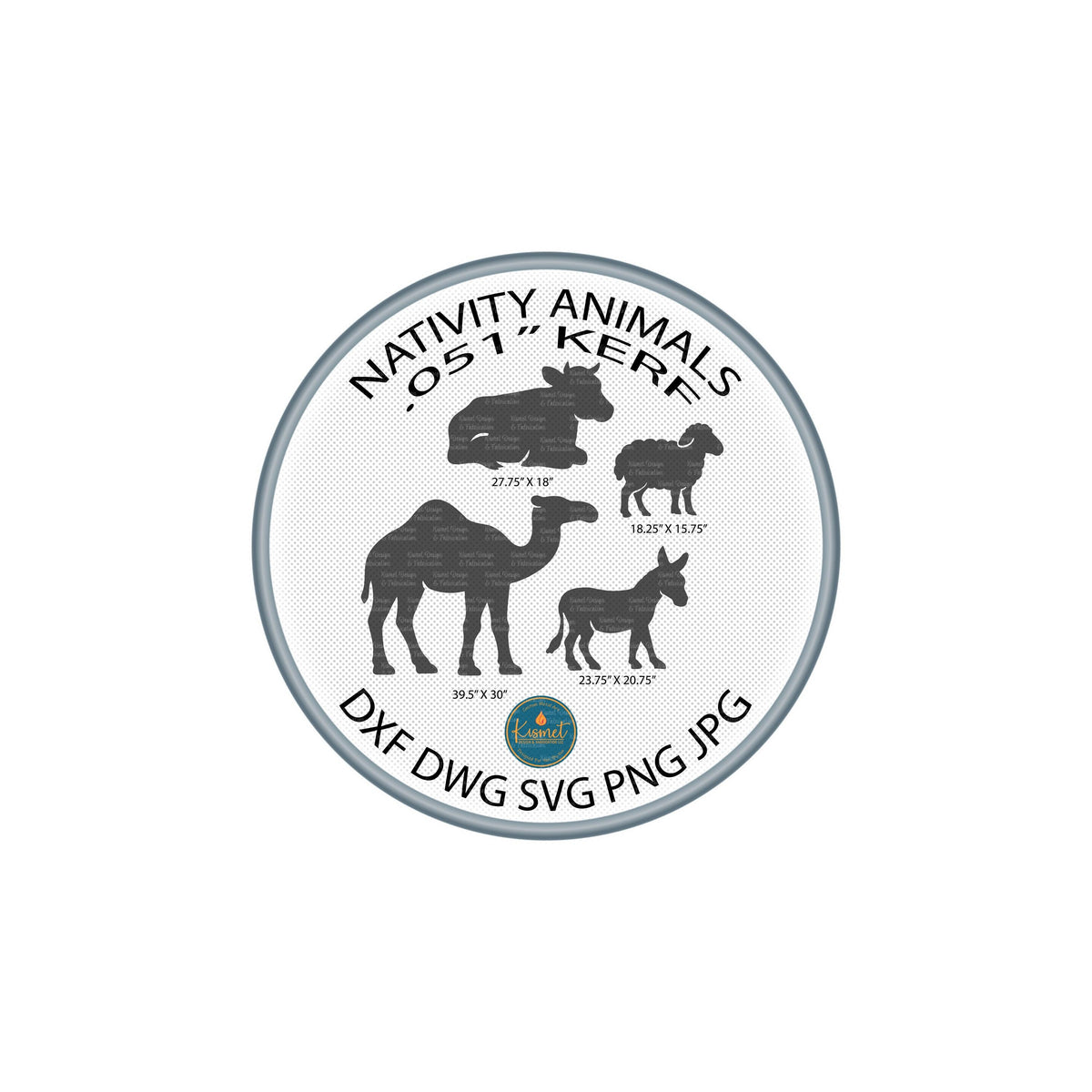 Nativity Animals Set DXF/SVG design preview with file details (photo 3)
