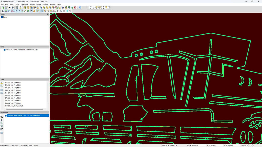 Idaho So God Made a Farmer Sign vector paths in design software (photo 5)