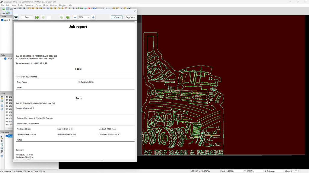 Idaho So God Made a Farmer Sign vector paths in design software (photo 6)