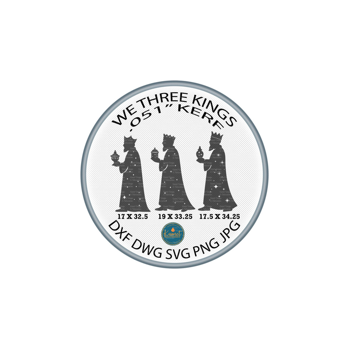 Three Wise Men Nativity DXF/SVG design preview with file details (photo 3)