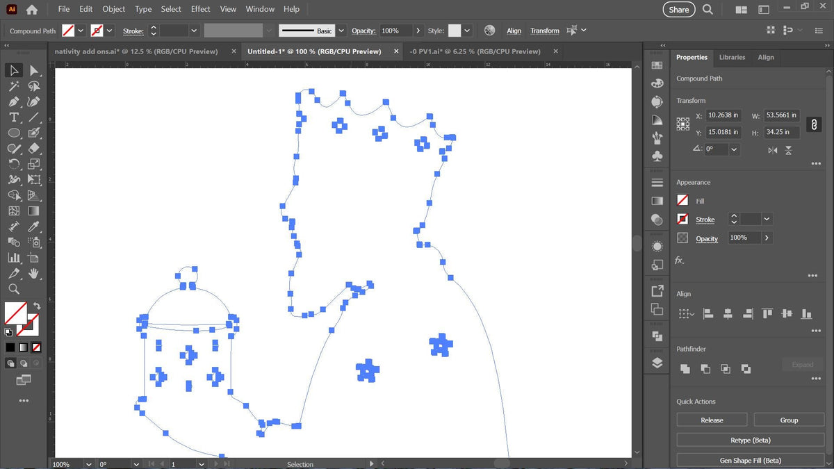 Three Wise Men Nativity vector paths in design software (photo 4)