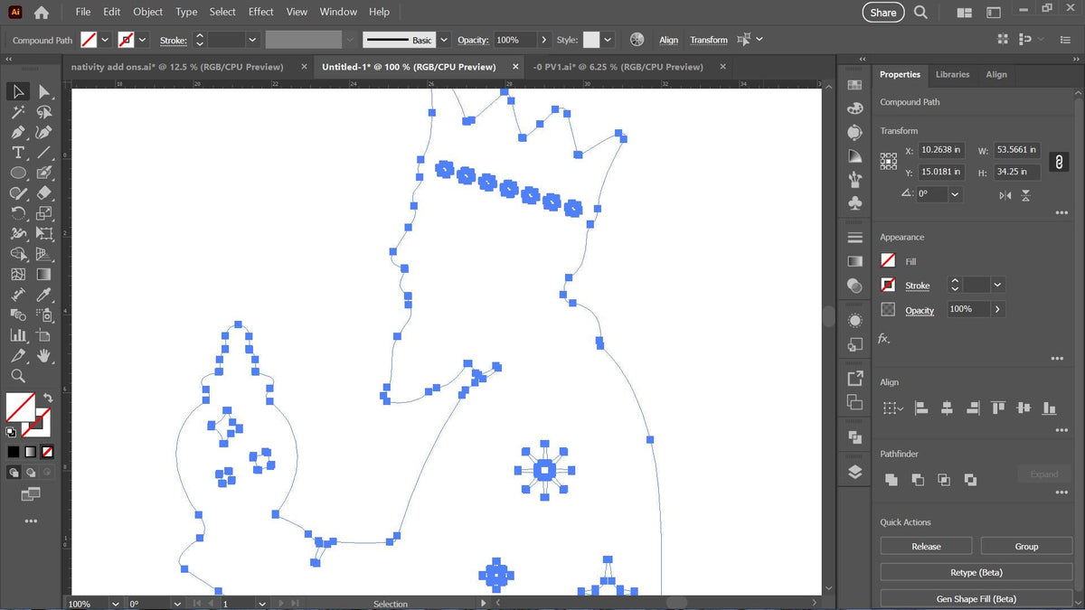 Three Wise Men Nativity vector paths in design software (photo 5)