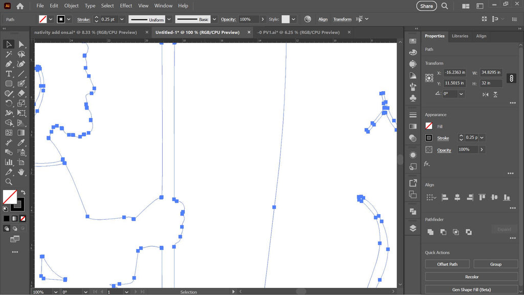 Two Nativity Shepherds vector paths in design software (photo 8)