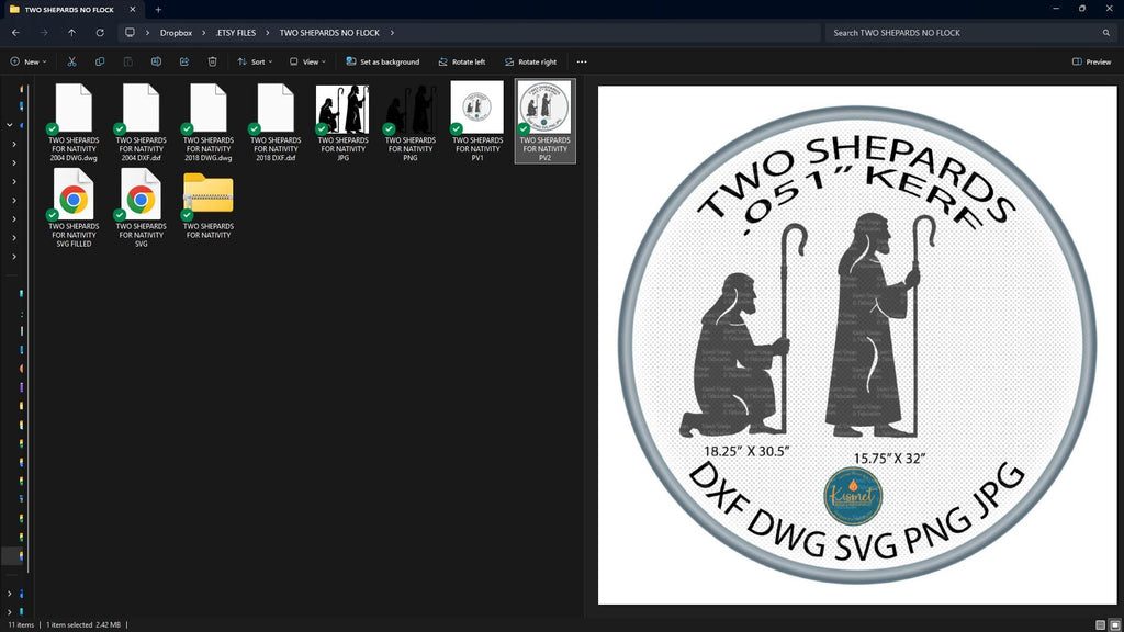 Two Nativity Shepherds vector paths in design software