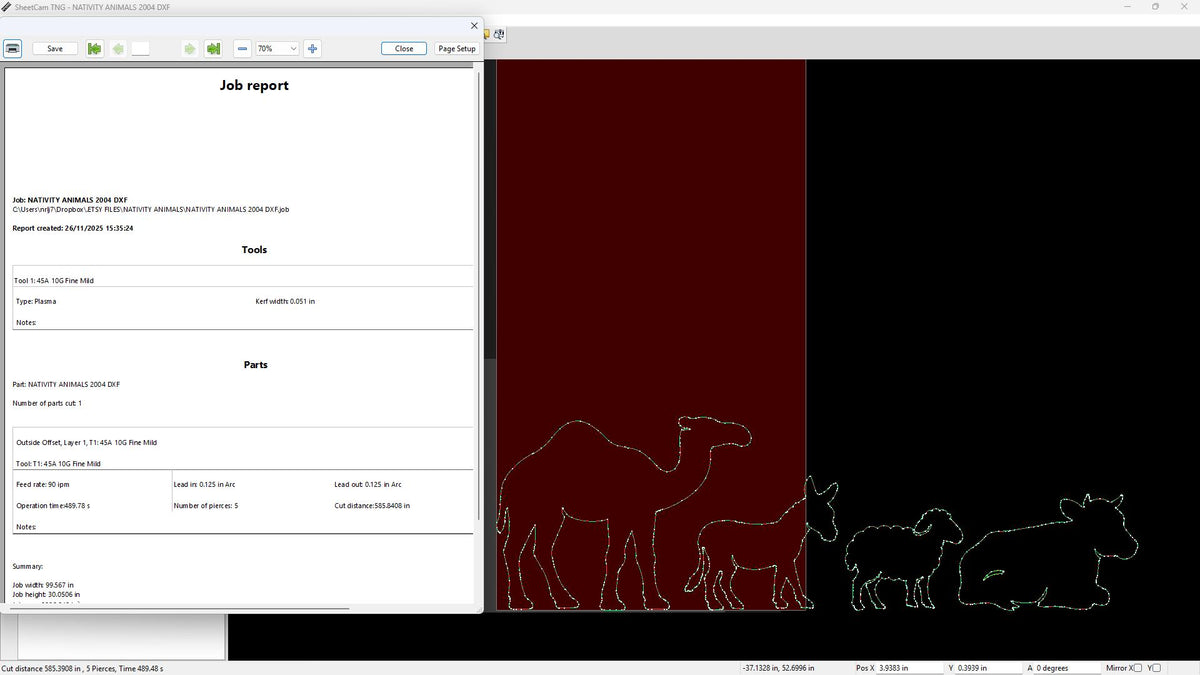 Nativity Animals Set vector paths in design software (photo 4)