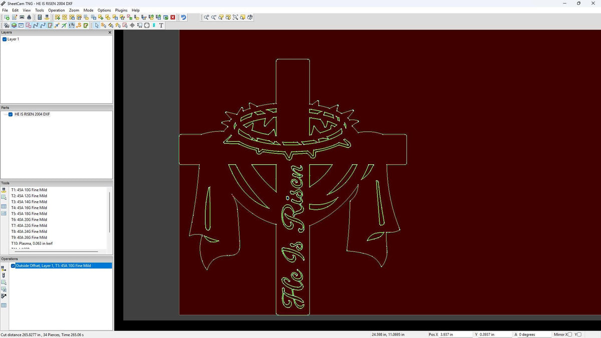 He Is Risen Easter Cross vector paths in design software (photo 8)