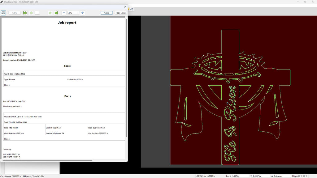 He Is Risen Easter Cross vector paths in design software (photo 7)
