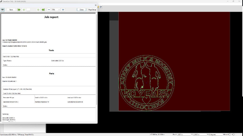 50 Years Together Biker Anniversary vector paths in design software (photo 5)