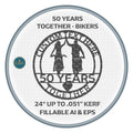 50 Years Together Biker Anniversary DXF/SVG design preview with file details