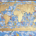 World Map Globe Wall Art finished metal example