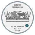 Skid Steer Cattle Farm Sign DXF/SVG design preview with file details