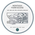Montana Farm Scene Sign, No Lettering DXF/SVG design preview with file details