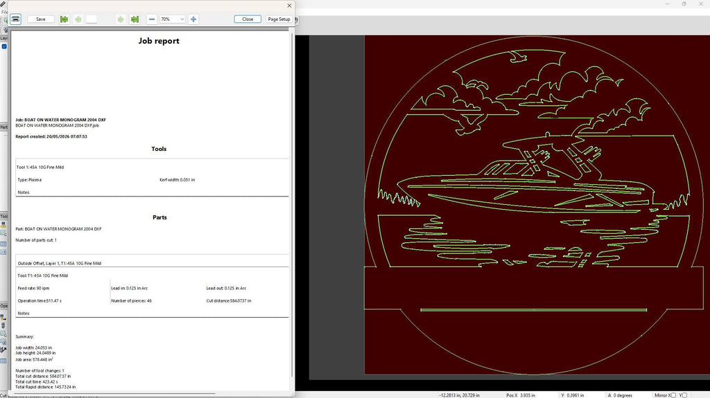 Personalized Speedboat Lake Sign vector paths in design software