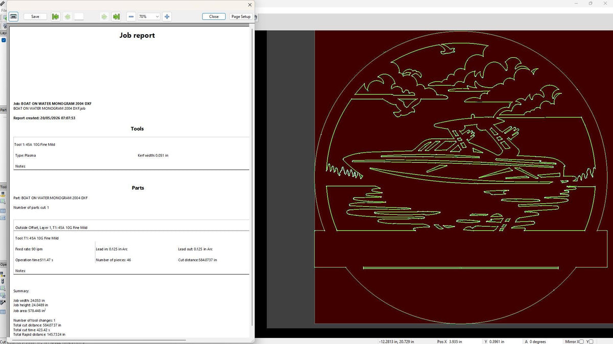 Personalized Speedboat Lake Sign vector paths in design software