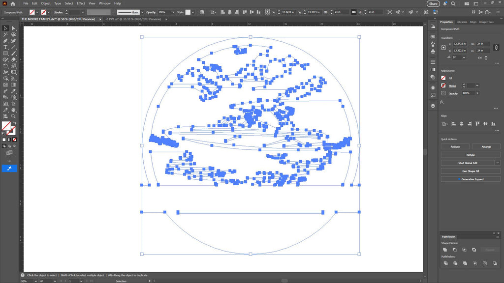 Personalized Speedboat Lake Sign vector paths in design software (photo 9)