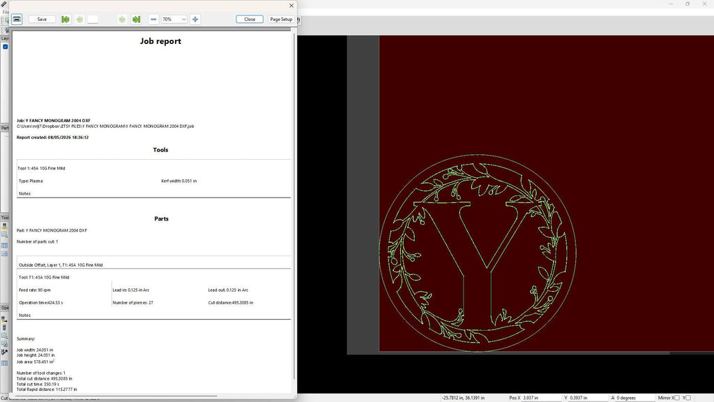 Y Vine Ring Monogram vector paths in design software (photo 5)
