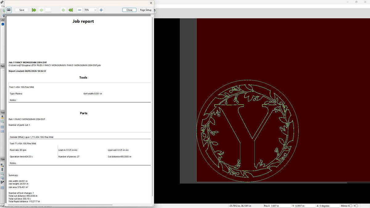 Y Vine Ring Monogram vector paths in design software (photo 5)
