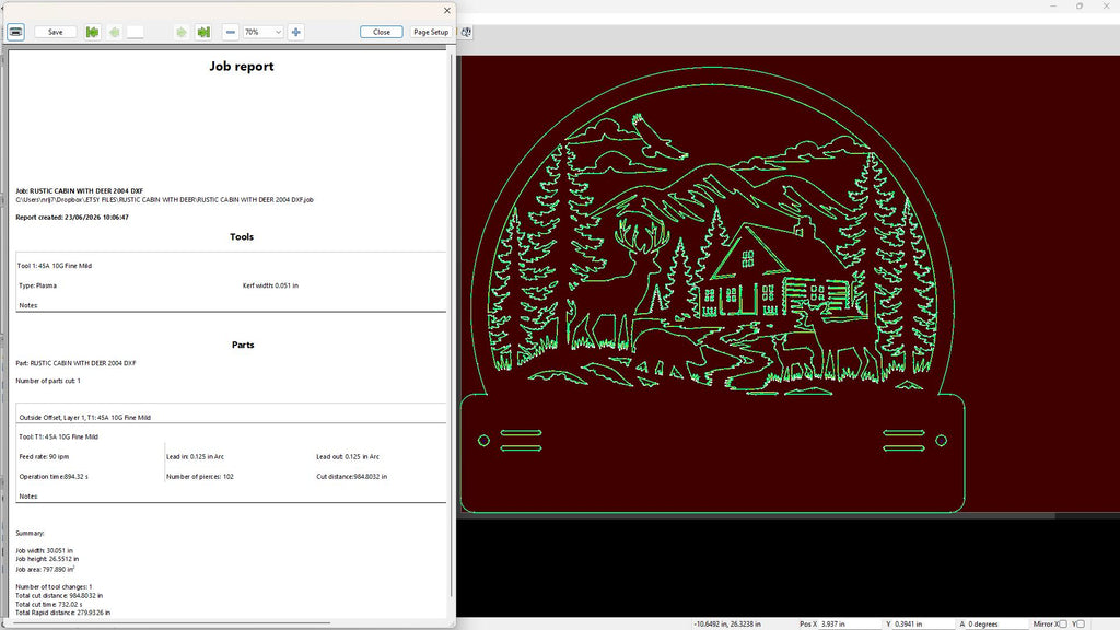 Rustic Bear Deer Cabin Sign vector paths in design software (photo 5)