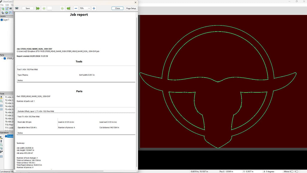 Steer Head Circle Sign vector paths in design software (photo 5)