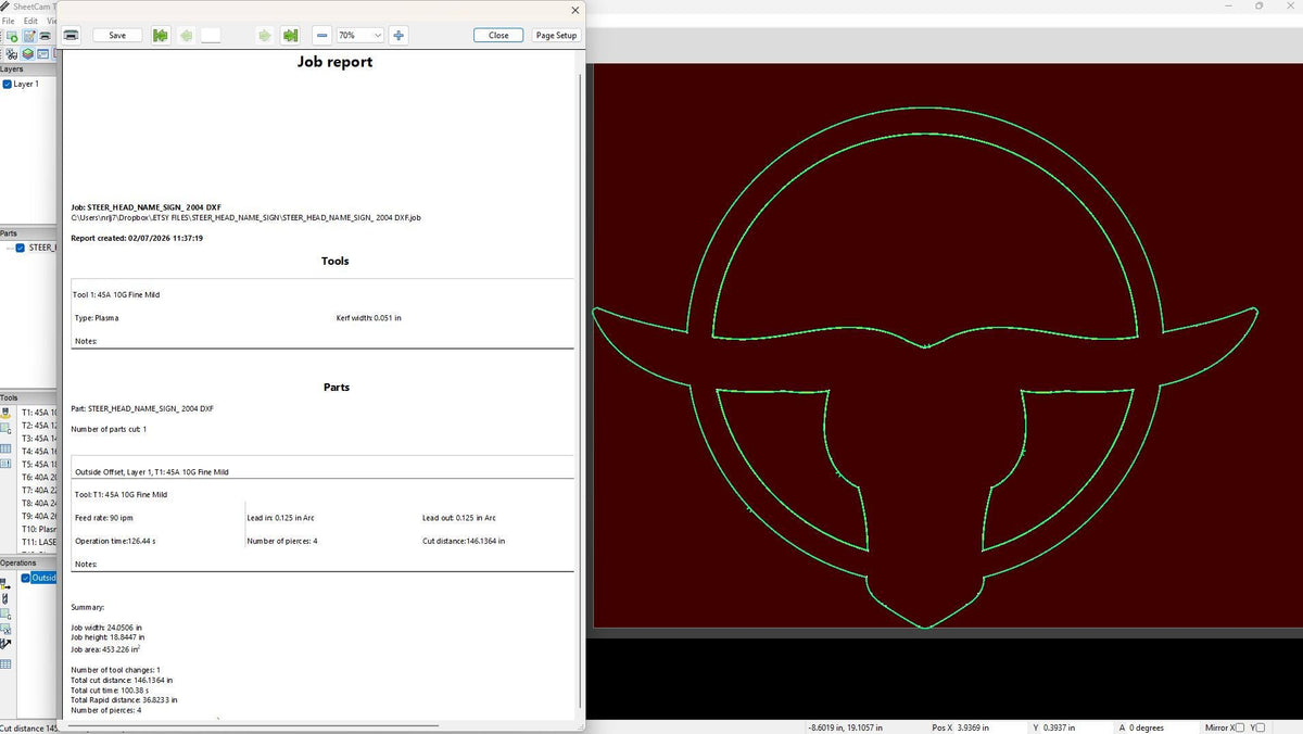 Steer Head Circle Sign vector paths in design software (photo 5)