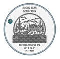 Rustic Bear Deer Cabin Sign DXF/SVG design preview with file details