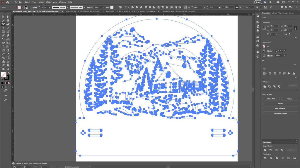 Rustic Bear Deer Cabin Sign vector paths in design software (photo 7)