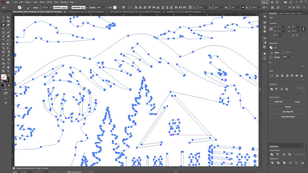 Rustic Bear Deer Cabin Sign vector paths in design software (photo 6)